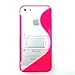 Leegoal(TM) Pink S-Line Wave Design TPU Bumper Gel Shell Back Case Cover Skin with Stand for iphone 5 5G 5th