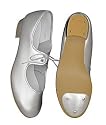 Silver PU Tap Shoes Low Heel