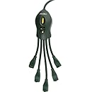 Accell D080B-007K-R PowerSquid Outlet Multiplier with 5 power outlets and 3 foot cord