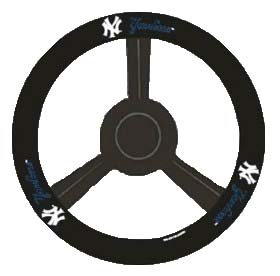 New York Yankees Leather Steering Wheel Cover
