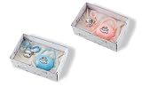 Beautiful PACIFIER CASE and a PACIFIER HOLDER Gift SET decorated with STERLING SILVER ANGELS. Made in ITALY (PINK SET)