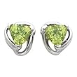 14K White Gold Peridot Earrings