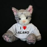 Plush Stuffed Cat (Kit Kat) toy I Love Alano t-shirt