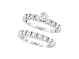 2 Piece 1.00ctw. 14k. White Gold Diamond Bridal Set