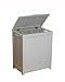 Wood Laundry Hamper with Interior Bag in White Finish