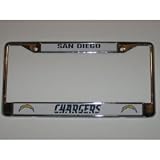 SAN DIEGO CHARGERS Durable Metal LICENSE PLATE FRAME