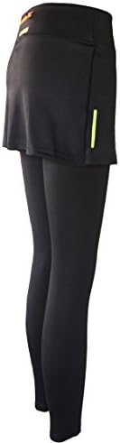 Women's Active Yoga Running Workout Skirt Ankle Length All-in-one Leggings (Medium)