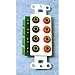 Cables To Go - 37076 - 4 Pair Banana Jack Wallplate White