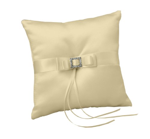 Jamie Lynn Crystal Elegance Ring Pillow, Ivory