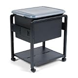 Mobile Filling Cart, Letter/Legal Tote, 21.75x14.25x22, Black RUB14316ROS