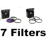 7pc 55mm Filter Kit - Four Macro Filters, UV, FLD and Polarizing Filters fo ....