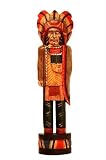 4 Foot Solid Wood Cigar Store Indian