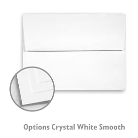 Envelope - Options 70 lb Text Crystal White Smooth Finish A6 4 3/4 x 6 1/2 Envelope 250 per Box