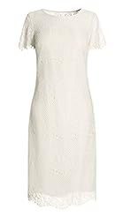 Sexy Short Sleeves Short Round Neck Summer Lace Sheer Jacquard Cotton/Polyester  Dress