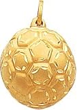 14K Gold Soccer Ball Pendant