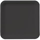 Creative Converting Touch of Color 18 Count Square Paper Dinner Plates, Black Velvet