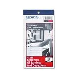 Statement of Earnings and Deductions Forms, 2-Part, 3-5/8