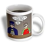 Rich Diesslins Funny General Cartoons - Super Hero Parody with Batman and Robin at the bar - Mugs