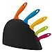 6 PC Multi Color Soft Grip Stainless Steel Knife Set with Block