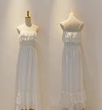 Valentine Gift Idea! SweetLady Long Elegant Cotton Feel Evening Dress/Summer Dress, Multi-layered Design, Three Colors, Price/Piece - White