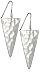 Silver Hammered Triangle Drop Earrings
