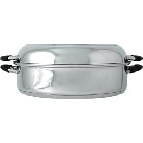 Ready Steady Cook Bistro 30cm Stainless Steel Multi Purpose Roasting Pan, Silver and Black