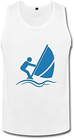 ZhiTian Men's Windsurfing Tank Top - L White