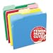 Pendaflex CutLess File Folders, 1/3 Cut, Top Tab, Letter, Assorted Colors, 100 Per Box,( 48440)