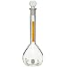 Kimble Kimax Borosilicate Glass Class A Stripe Volumetric Flask, with Stopper