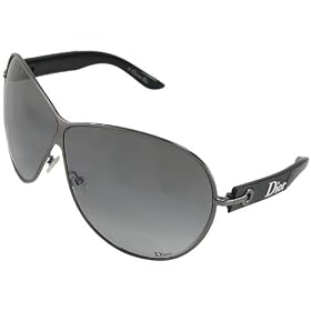 Christian Dior Logo 1 S Oversize Fashion Sunglasses, Black Frame  Fade Grey Lenses