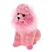 Present Time PT Nodding Poodle Large Pink/ White Assorted
