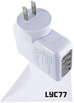 LYC77® UNIVERSAL 2.1A 4 PORT USB AC ADAPTER TRAVEL OFFICE HOME WALL CHARGER FOR PHONE AND TABLET (WHITE)