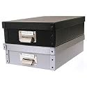 Document Box - Recycled Cardboard - Silver (Silver) (3 3/4"H x 9"W x 13 1/2"L)