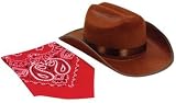 Jr. Cowboy Hat (Brown) with Bandanna