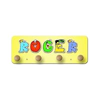 Personalised Childrens 3D Coat Peg Honey