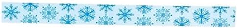 Chic CROCO Glossy Printed Sticker Roll, Snowflake Snow Winter