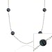 Sterling Silver Iridescent Genuine Freshwater Cultured Round White Coin Pearl leaf link Long Necklace 30