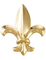 Clevereves 14K Yellow Gold 33.00X26.00 mm Fleur De Lies Brooch