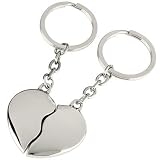 Personalised Broken Heart Joining Keyring Engraved Free