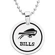 Stainless Steel Buffalo Bills Name Logo Necklace
