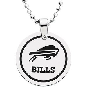 Stainless Steel Buffalo Bills Disc with Chain
