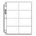 20 (Twenty) Single Ultra Pro 8-Pocket Pages - Eight Pockets Page (8 Top Load / Horizontal Slots)