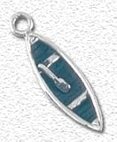 Solid Sterling Silver Canoe Charm