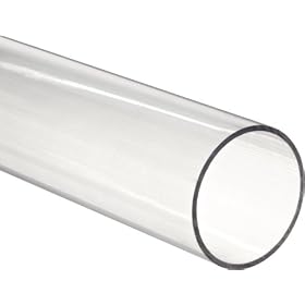 Polycarbonate Tubing, 1 5/8" ID x 1 3/4" OD x 1/16" Wall, Clear Color 72" L