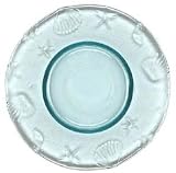 Spanish Ocean Sea Life Recycled Glass Small Plate 8"D Set of 2