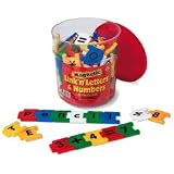 kids and infants educational toys item: Magnetic Link 'n Letters and Numbers - 135-Piece Set
