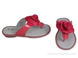 Naturino 2783 Fuchsia Leather Thong: Size 25 EU
