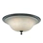 Royce Lighting RFM2247/3-46 Valhalla Flush Mount Ceiling Fixture Heirloom Bronze with Cream Snow Glass
