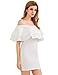 MakeMeChic Women's Off Shoulder Ruffle Mini Dress Boho Bodycon Dress