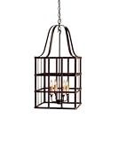 Currey and Company 9316 4 Light Boulevard Chandelier, Old Iron Finish
